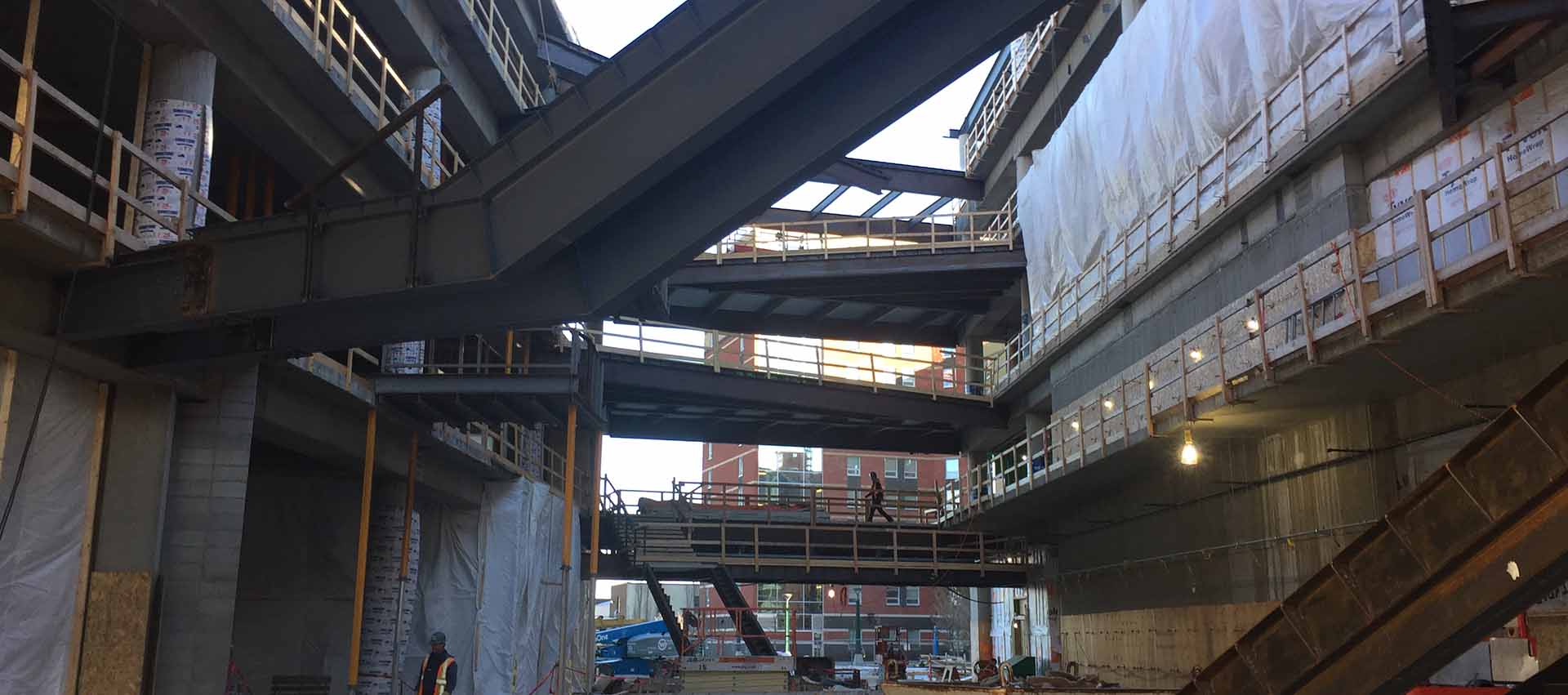 MacEwan University: Allard Hall - Construction Site - Stairwell Install